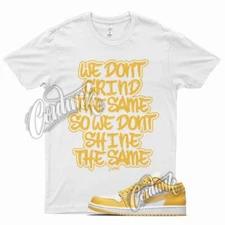 White GRIND T Shirt for J1 1 Pollen Yellow University Gold SB Overbreak 