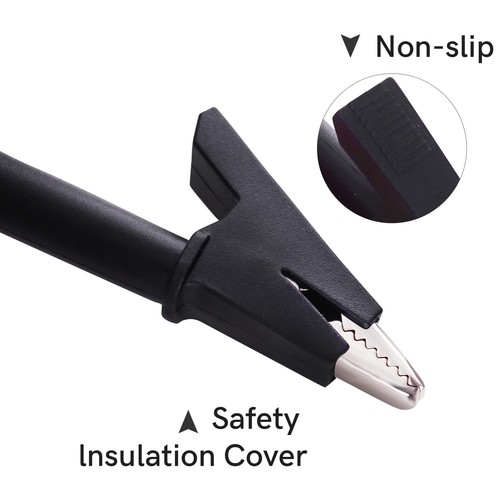 2 STCK. Alligatorclips Testleitungen Dual-End Krokodil Kupferdraht Kabel - Bild 3 von 5