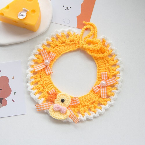 Handcrafted Knitted Pet Collar - Cute And liquidation Cozy Dog & Cat Accessory With Matching