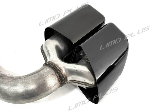 Square Exhaust Pipe Muffler Tips for Porsche Cayenne Base 2019-2024 Black/Chrome - Picture 27 of 28