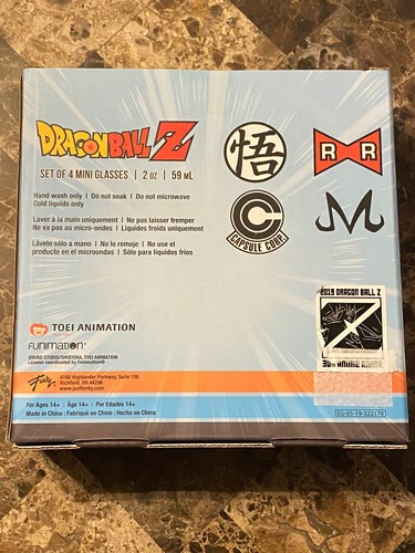 Dragonball Z CAPSULE CORP 4er Set Schnapsgläser. Nagelneu.  - Bild 2 von 4