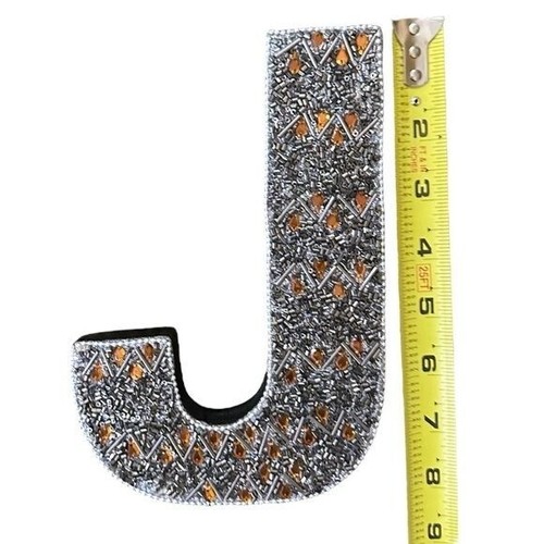 NUOVO Bombay Monogramma Lettera "J" Gioiellato Pezzo Decorativo - Foto 4 di 5