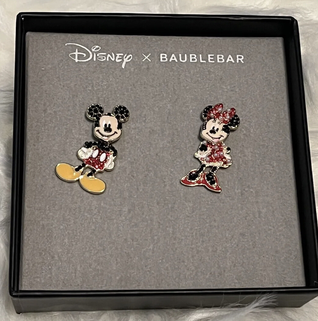 【Baublebar】★ピアス★ Mickey Mouse Disney Earrings Disney X Baublebar Classic Mickey & Minnie Mouse Crystal