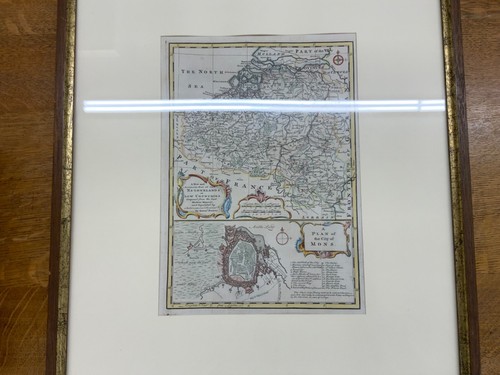 C. 1760 Emmanuel Bowen Map Of Belgium & The City Of Mons 22.5 x 18.75” - Picture 1 of 5