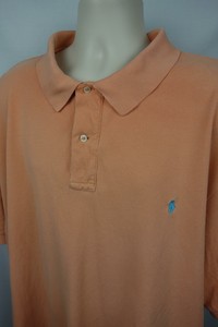 Polo-Ralph-Lauren-Mens-3XLT-Golf-Shirt-SS-2-Button-Tall-Size-Peach-FLAW