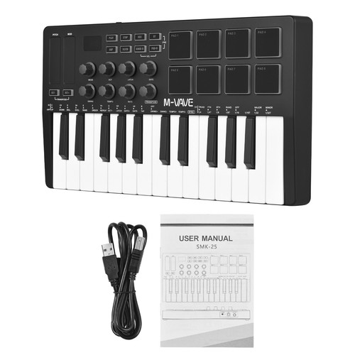 M-VAVE 25 Key USB MIDI Keyboard Controller with 8 Knobs 8 Backlit Drum Pads F3R3 - Picture 11 of 11