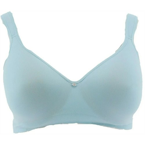 Sujetador Camiseta Breezies Sin Costuras Cómoda Con Aros-Aqua Tide -44DD-NUEVO-A296436 - Imagen 1 de 2