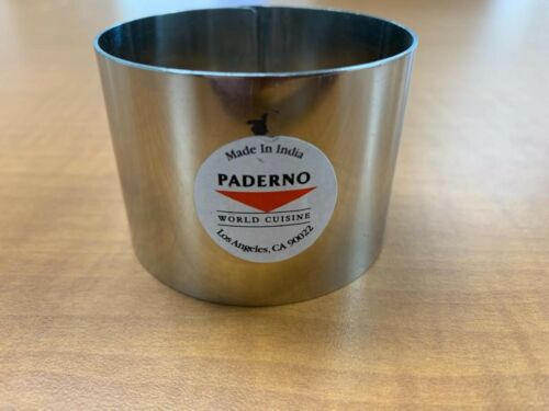 LOTTO 6 Anelli Mousse Acciaio Inox Paderno World Cuisine 2 1/4 x 1 3/4 Pollici - Foto 4 di 5