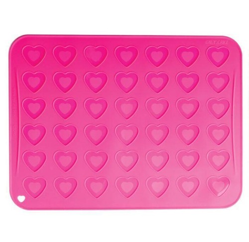 Silikon 42 Herz Form Macaron Backmatte Backform Matte Kuchenform Keks 40*30cm DE