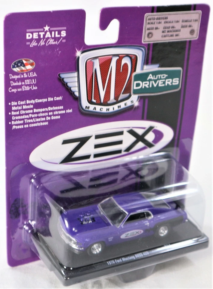 1970 FORD MUSTANG BOSS 429 ZEX DIE-CAST 1:64 SCALE PURPLE - Image 2 of 4