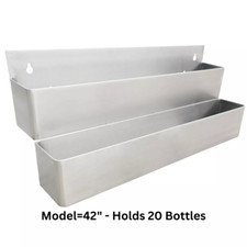Speed Rail Double Tier Stainless Steel Liquor Bottle - Bar Organizer Rack