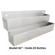 Speed Rail Double Tier Stainless Steel Liquor Bottle - Bar Organizer Rack
