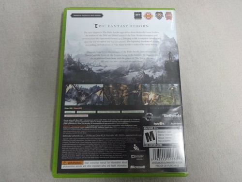 Elder Scrolls V Skyrim Microsoft Xbox 360 Spiel Komplett Kostenloser Versand - Bild 3 von 3