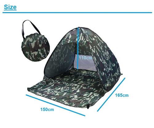 Ventilated Anti UV Instant Pop Up Portable Beach Fishing Hiking Shelter Tent - Picture 2 of 9