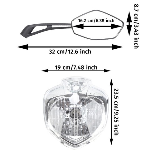 Headlight Set Head Light Assembly For YAMAHA FZ6 FZ6S FZ6N 2004-2006 Exact Fit - Picture 4 of 16