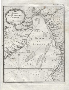 c1756-034-Carte-du-Golphe-de-Cambaye-034-Khambhat-INDIA-034-original-not-a-repro