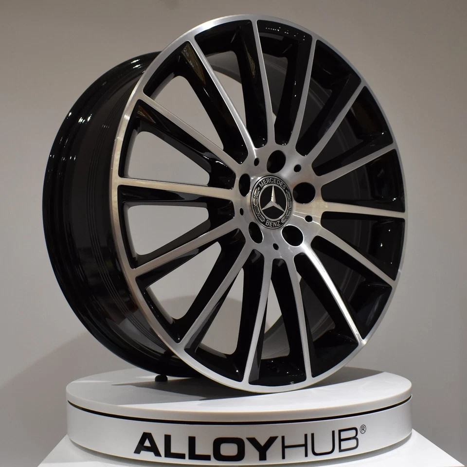 ORIGINAL MERCEDES-BENZ C-KLASSE W205 AMG TURBINE 19 ZOLL SCHWARZ/GESCHNITTEN ALUFELGEN X4 - Bild 2 von 3