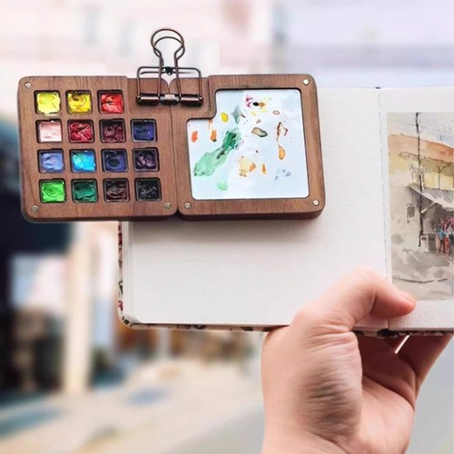 Pocket Watercolor Set Artist 24 Color Paints Watercolor Sets For Travel Pocket - Picture 5 of 12