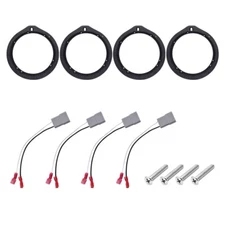 4X For Honda CR-V CRV Door Car 4 Door Speaker Wire Adapter Harness Spacer Rings