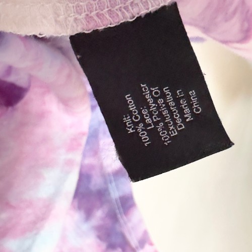 Lane Bryant Plus Size 18W 20W Top Handmade Tie Dye Eyelet Sleeve Pink Purple 990 - Picture 4 of 8