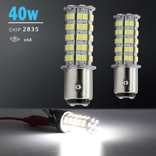 2X 1157 40W Alta Potencia 6000K Blanco SMD Señal de Giro Intermitente Freno Bombillas LED - Imagen 2 de 8