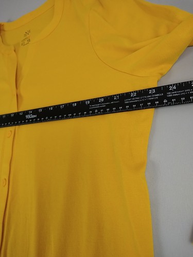 Isaac Mizrahi Light Jacket Ladies XL Yellow Long Sleeve Pockets Stretch Comfort - Picture 5 of 14