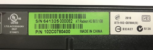 Apple ATI 5870 1GB GDDR5 Graphics Card Mac Pro - Picture 2 of 4