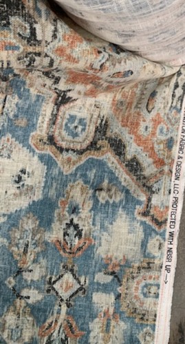 Tela por yarda para decoración del hogar Covington Southwestern mezcla de lino - Imagen 3 de 4