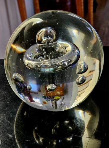 Mid Century Italian Paperweight Frozen in Time Controlled Bubble 1960s 4" X 5" - Picture 3 of 12