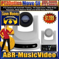 PTZOptics Move SE 30X Optical Zoom PTZ Camera White 1 Year Manufacture Warranty