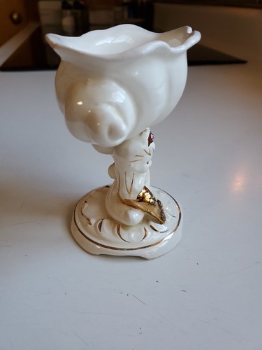 Vintage Napco Prinzessin Meerjungfrau Muschelschale Napcoware C-6649 Made in Japan 4 1/2" - Bild 5 von 8