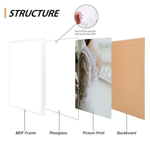Picture Frames, 10 Pack Collage White Picture Frame Set for Wall Gallery - Picture 4 of 8
