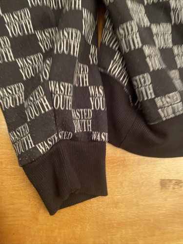 WeSC WASTED YOUTH Checkered Printed Hoodie Sweatshirt in Mens Size XL Womens XXL - Picture 12 of 16