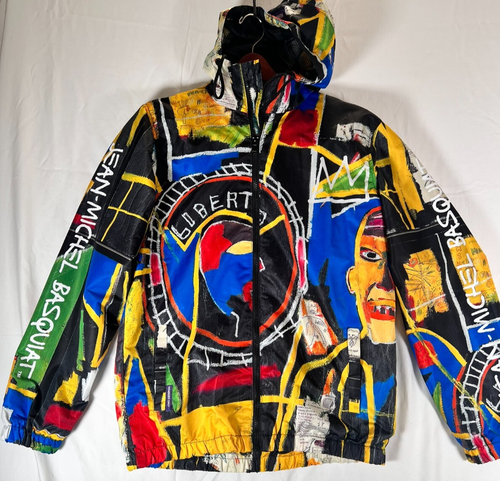 Jean-Michel Basquiat Men's ‘Members Only Windbreaker Jacket Sz S Multicolor - Picture 2 of 20