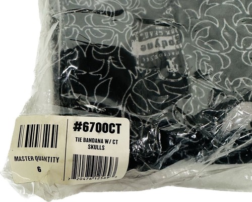 6 Stck. Ergodyne Chill-Its 6700CT Verdunstungskühlkrawatte Bandana Schädeldruck - Bild 6 von 7