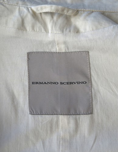 Giacca militare ERMANNO SCERVINO S/S 2017 ricamata avorio cotone lino 44 US 8 - Foto 5 di 7