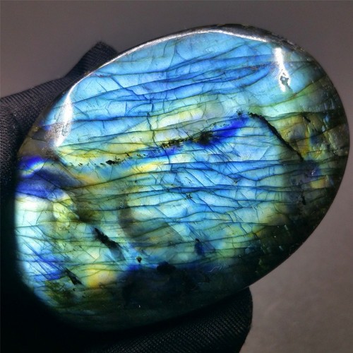 Cristal de labradorita arco iris azul natural 75G pulido SANACIÓN A99 - Imagen 5 de 12