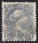 Canada 15c Large Queen 11.5 x 12, Scott 29a, VF used, catalogue - $700