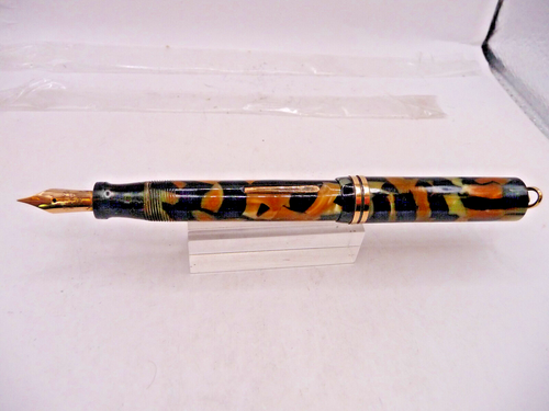 Gold Medal Vintage Ring Top Fountain Pen-black and Pearl-new sac-flexible fine - Picture 3 of 6