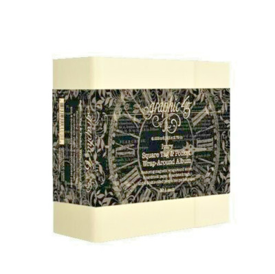 Graphic45 IVORY SQUARE TAG & POCKET WRAP-AROUND ALBUM scrapbooking