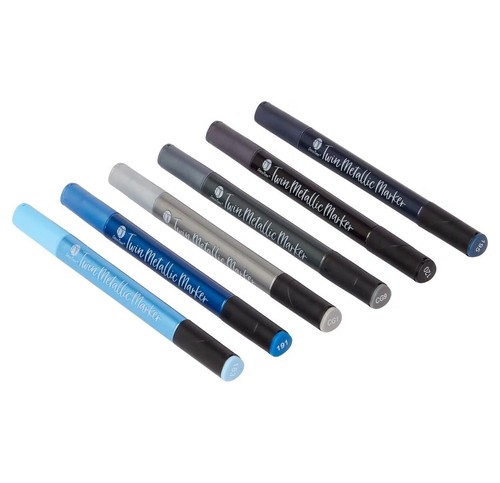 DecoTime Metallic Watercolour Paints Water Brush or 18 Coloured Pencil Markers - Picture 97 of 267