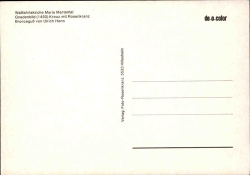 Religion Motiv-Postkarte Gnadenbild Wallfahrtskirche Maria Martental ungelaufen - Bild 2 von 2