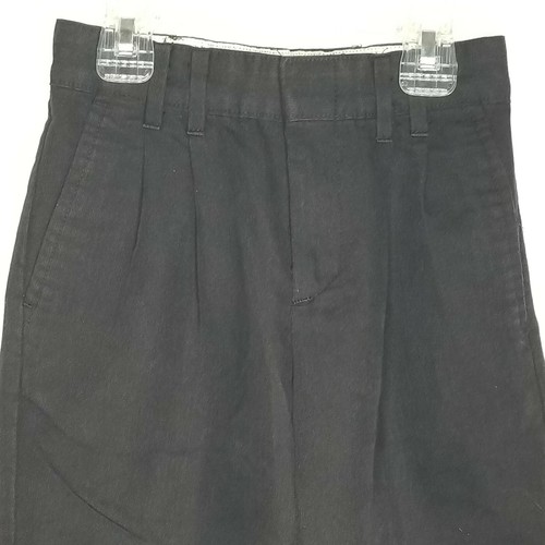 Arrow Boys Dress Pants Size 4 Reg Black Zip Hook Elastic Waist Pockets Pleated - Picture 2 of 9