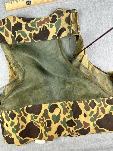 Vintage Black Sheep Unisex Size L Duck Camouflage 60s Hunting Shooting Vest - Picture 5 of 13