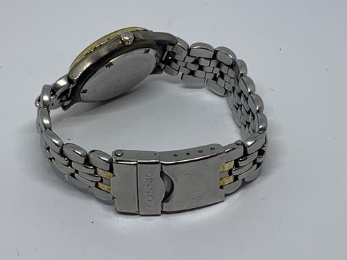 Reloj pulsera de cuarzo Fossil AM3118 para mujer de acero inoxidable analógico esfera dorada GE79 - Imagen 10 de 11