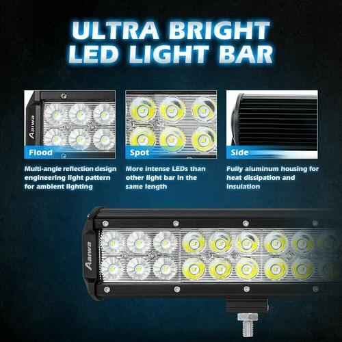 22" Led Work Light Bar Spot Flood Combo Offroad For Toyota 4Runner Tacoma RAV4 - Picture 7 of 12