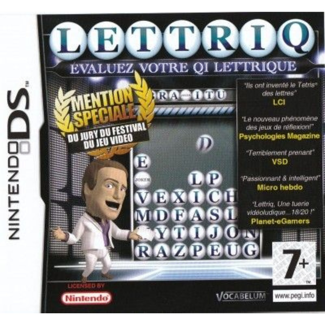 Jeu Nintendo DS LETTRIQ neuf sous blister