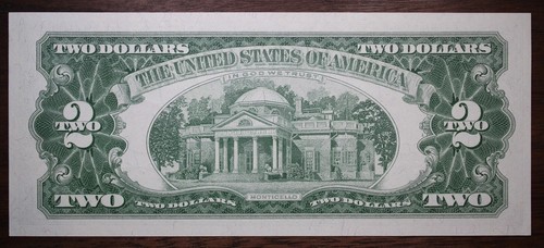 1963 $2 Red Seal Federal Reserve Note AU/UNC P42 - Picture 2 of 2