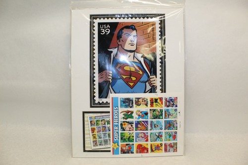 DC COMICS SUPERHELDEN BRIEFMARKENKUNST US-POST 1. AUSGABETAG JULI 2006 - 6 STÜCK - Bild 1 von 6