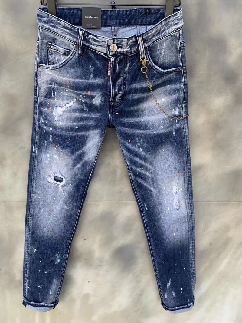 2020 NEW Ripped D2 Biker Men Pants DSQ2 979-1 jeans slim